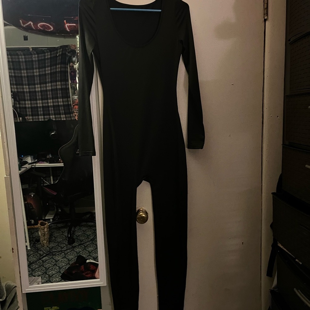 SHEIN Black Long Sleeve Jumpsuit